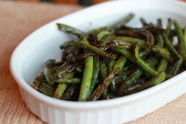 Garlic Green Beans with Tamari Glaze