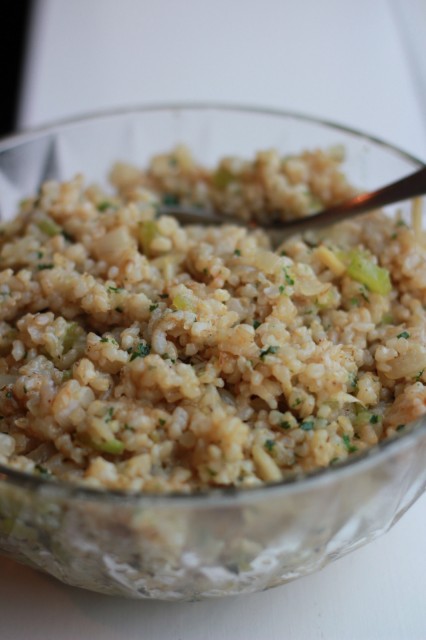 Brown Rice Pilaf with Almonds